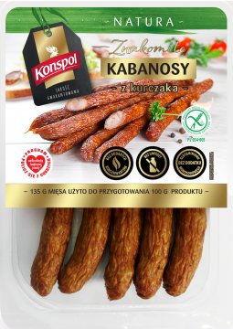 Kabanosy z kurczaka KONSPOL, 9,99 zł za opakowanie